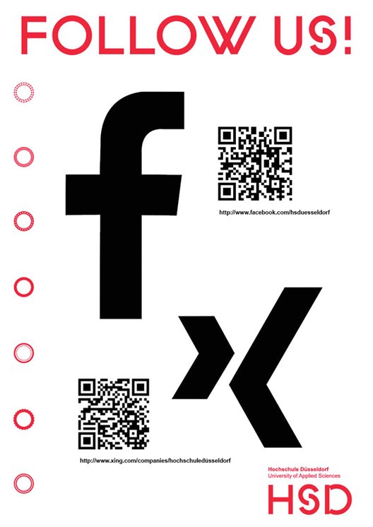 This picture shows the facebook logo, an "f" and the XING logo, an "X".